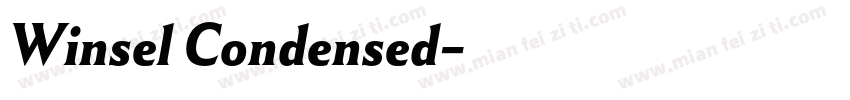 Winsel Condensed字体转换